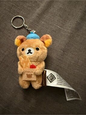 Rilakkuma Plush Keychain with Bakery Bread